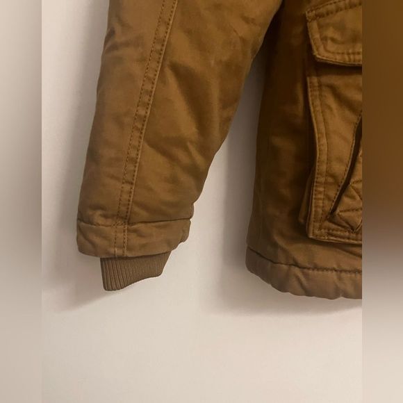 NWT Wenven Winter Cotton Thicken Sherpa Lined Hooded Work Jacket in Brown Size M - Picture 5 of 16